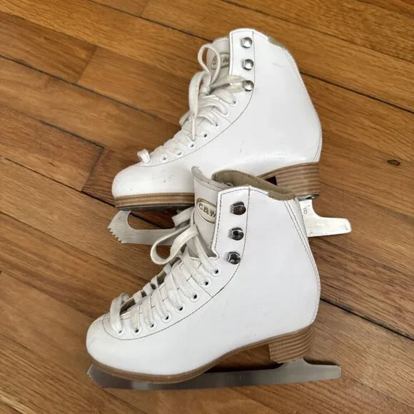 GAM Youth Girls Ice Skates White Size 1 - Picture 7 of 11